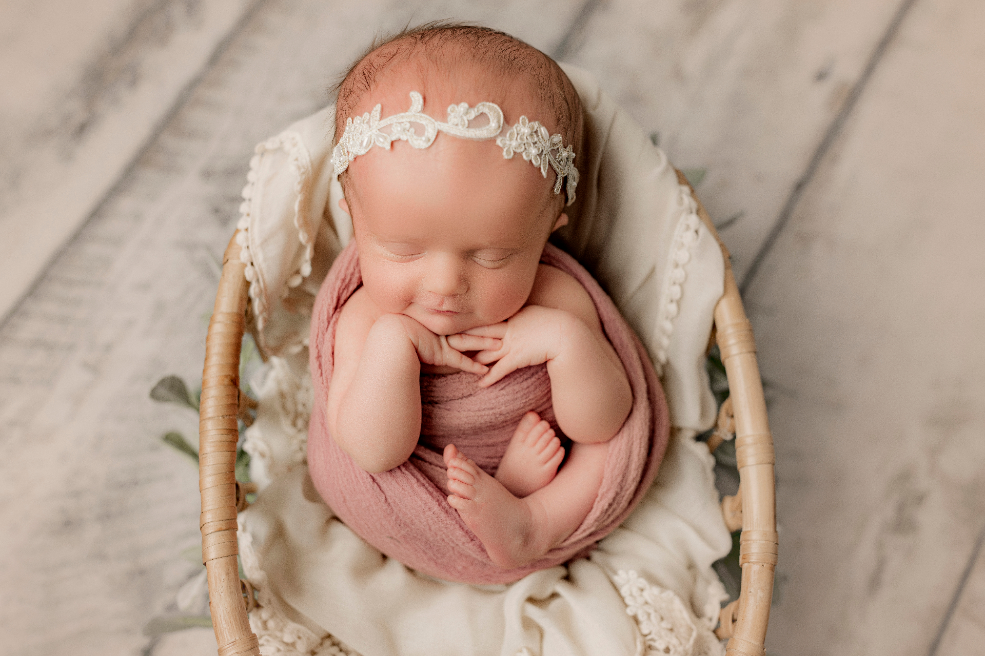 Newborn Harlow sleeping peacefully